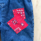 OshKosh Denim Bandana Patch Jumpsuit - Yellow Clover Vintage Kids Clothes