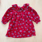 Vintage Fine Cord Floral Collared Dress