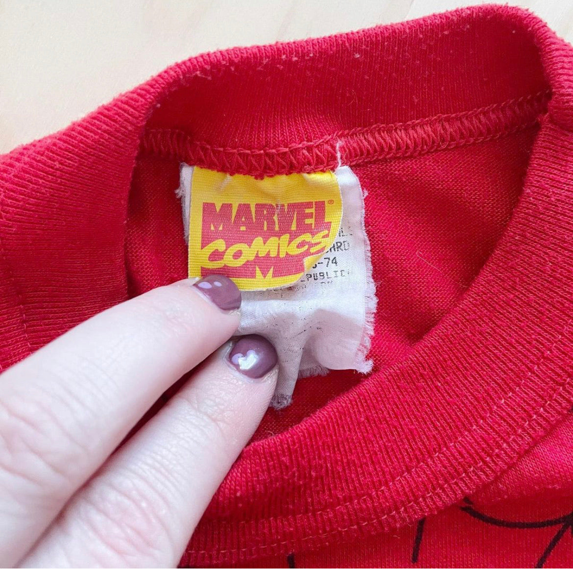 Vintage Marvel Spider-Man Tee - Yellow Clover Vintage Kids Clothes
