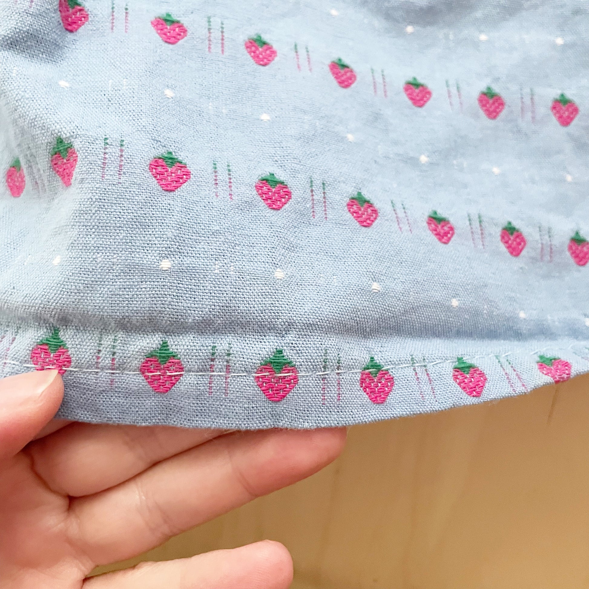 Vintage OshKosh Strawberry Doily Skirtall - Yellow Clover Vintage Kids Clothes