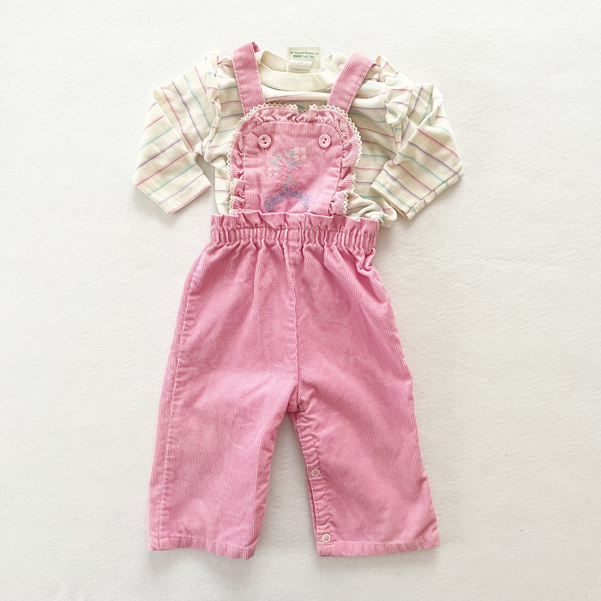 Cabbage Patch Kids Overalls Set - Yellow Clover Vintage Kids Clothes
