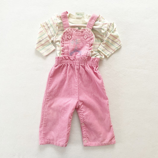 Cabbage Patch Kids Overalls Set - Yellow Clover Vintage Kids Clothes