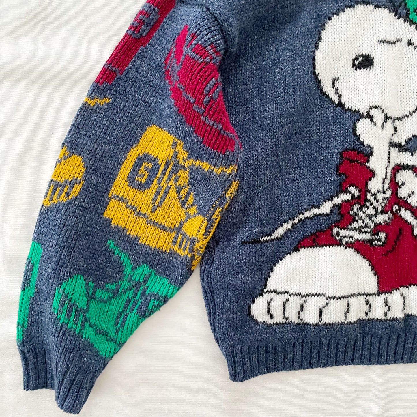 Hot Cashews Snoopy Sneaker Sweater • 5T (?) - Yellow Clover Vintage Kids Clothes