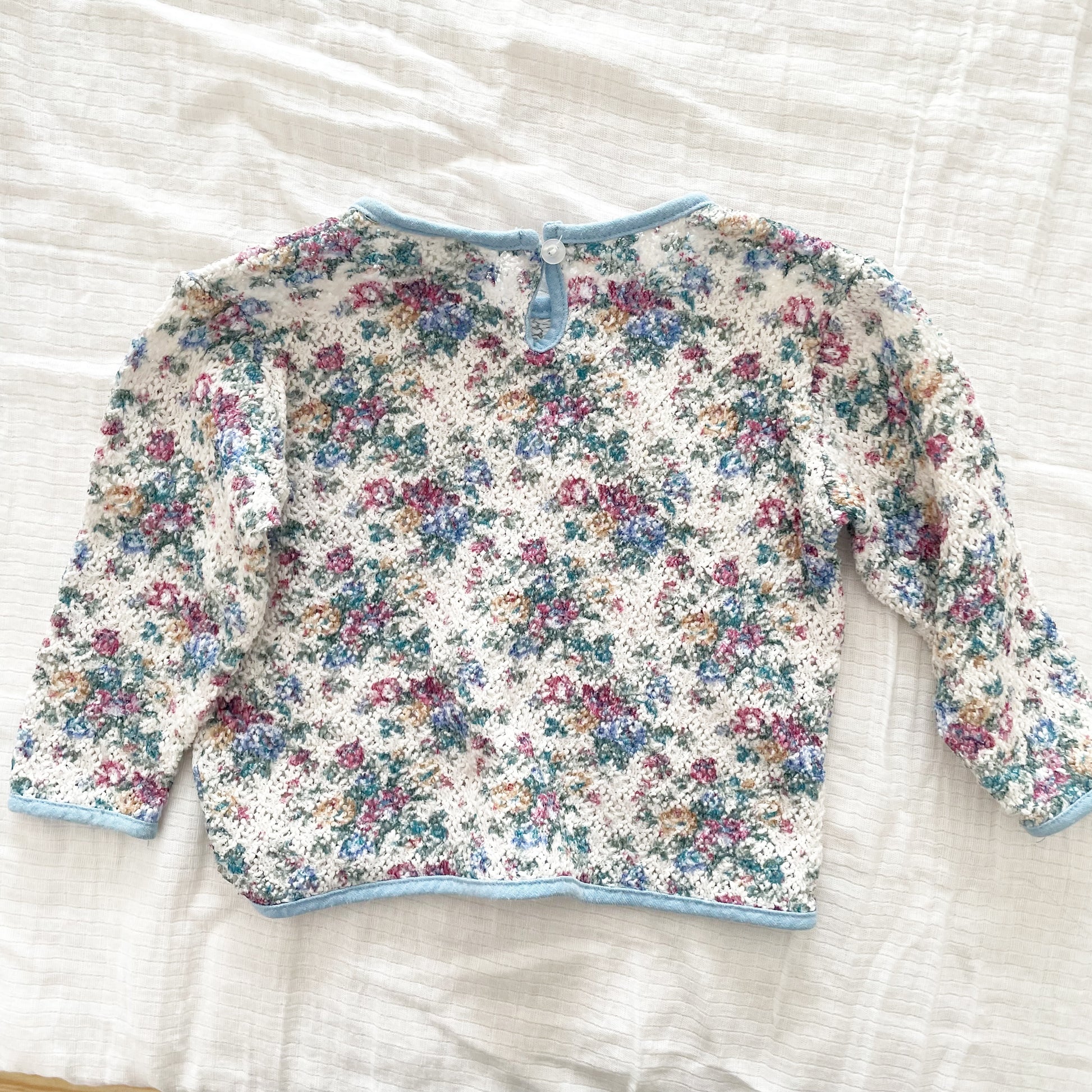 Woven Floral Long Sleeve Top - Yellow Clover Vintage Kids Clothes
