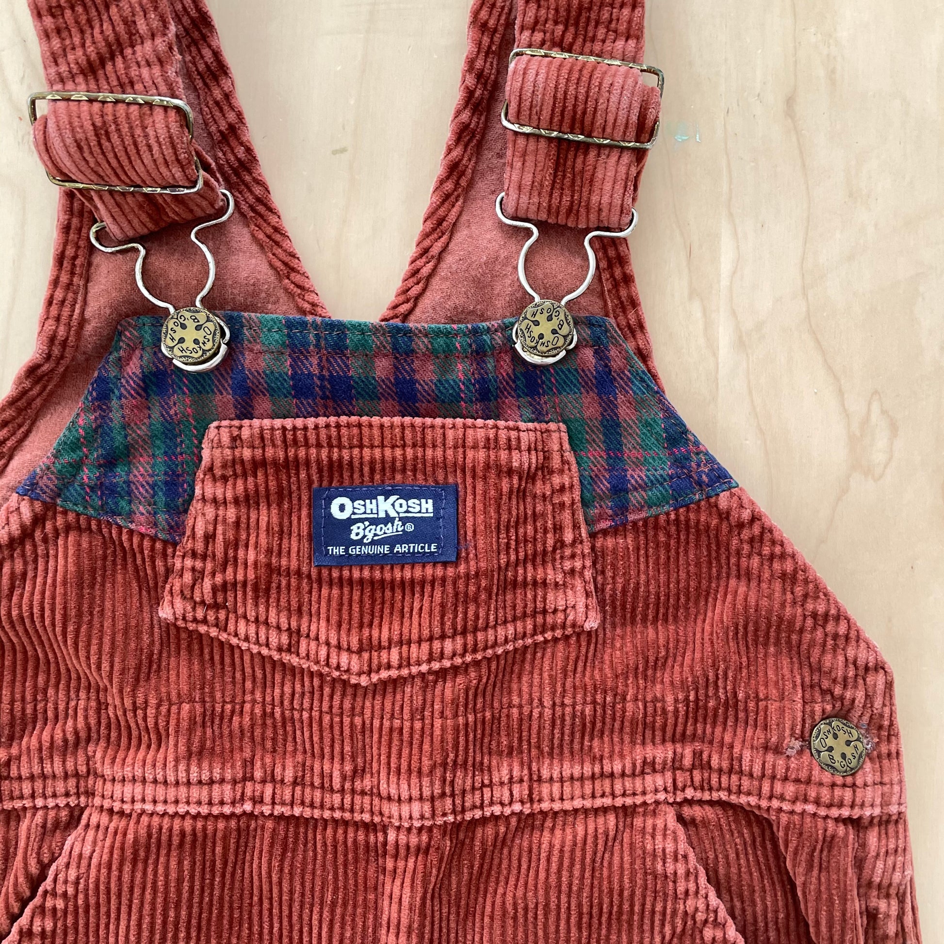 OshKosh Outdoors Rust Chunky Cord Overalls - Yellow Clover Vintage Kids Clothes