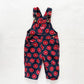 OshKosh Red Floral Overalls - Yellow Clover Vintage Kids Clothes