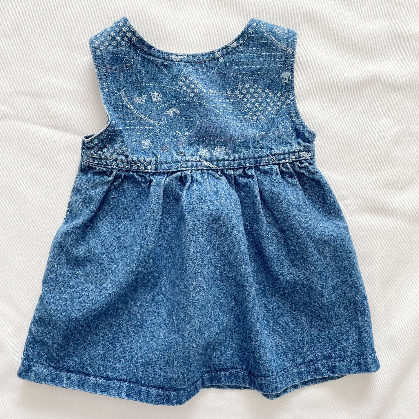Lee Dark Wash Farm Scene Pinafore Dress • 18m