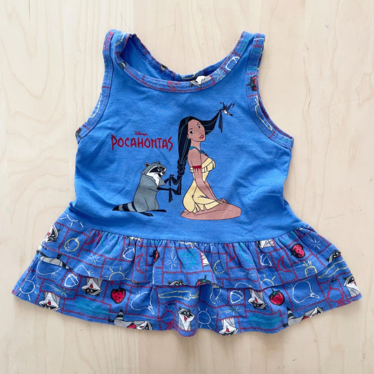 Pocahontas Ruffle Peplum Tank - Yellow Clover Vintage Kids Clothes