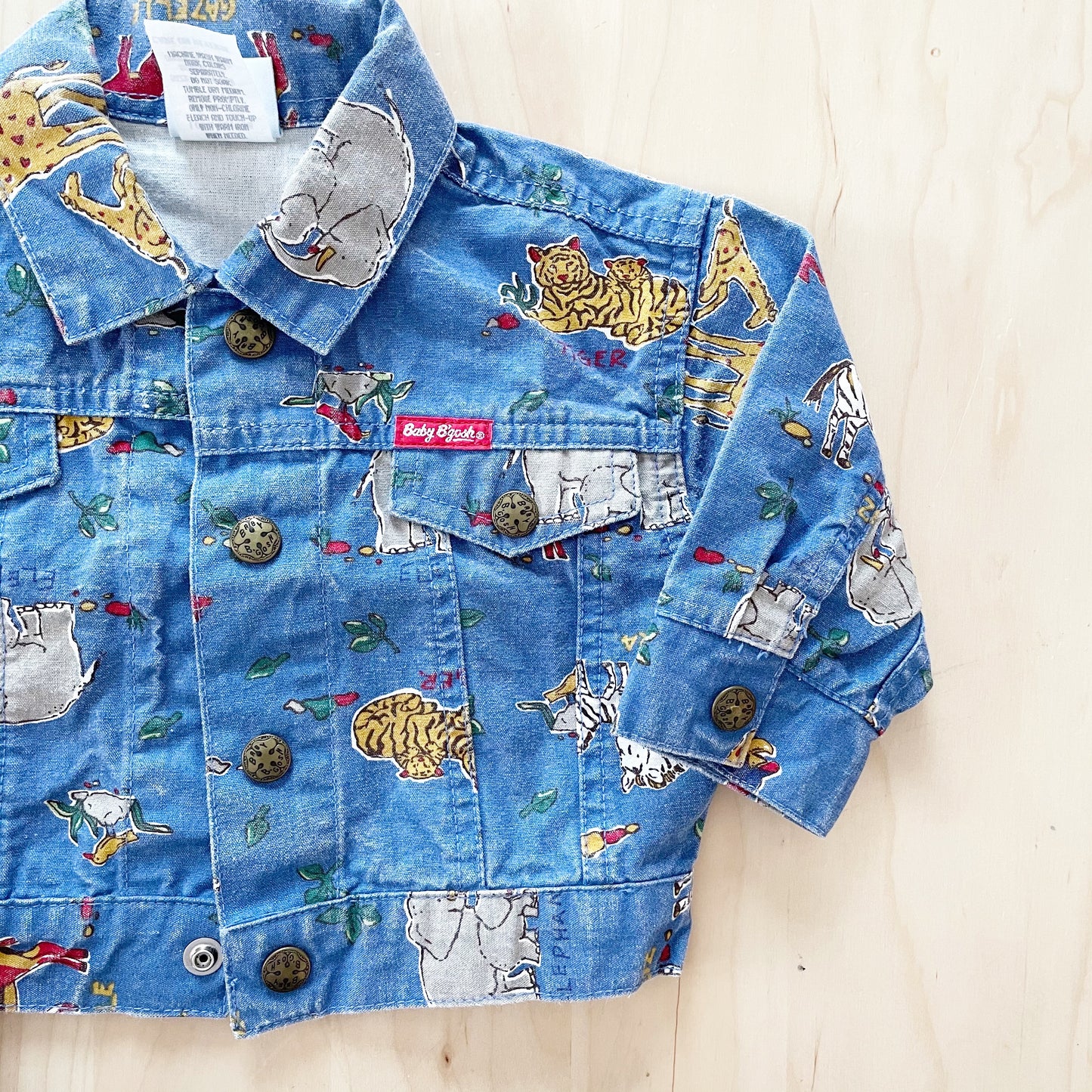Vintage Baby B’gosh Safari Animal Jacket - Yellow Clover Vintage Kids Clothes