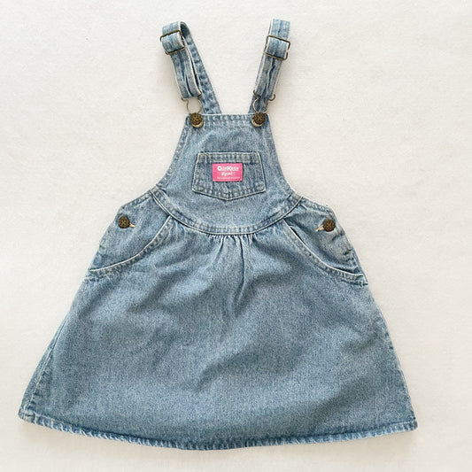 OshKosh Denim Scoop Skirtall - Yellow Clover Vintage Kids Clothes