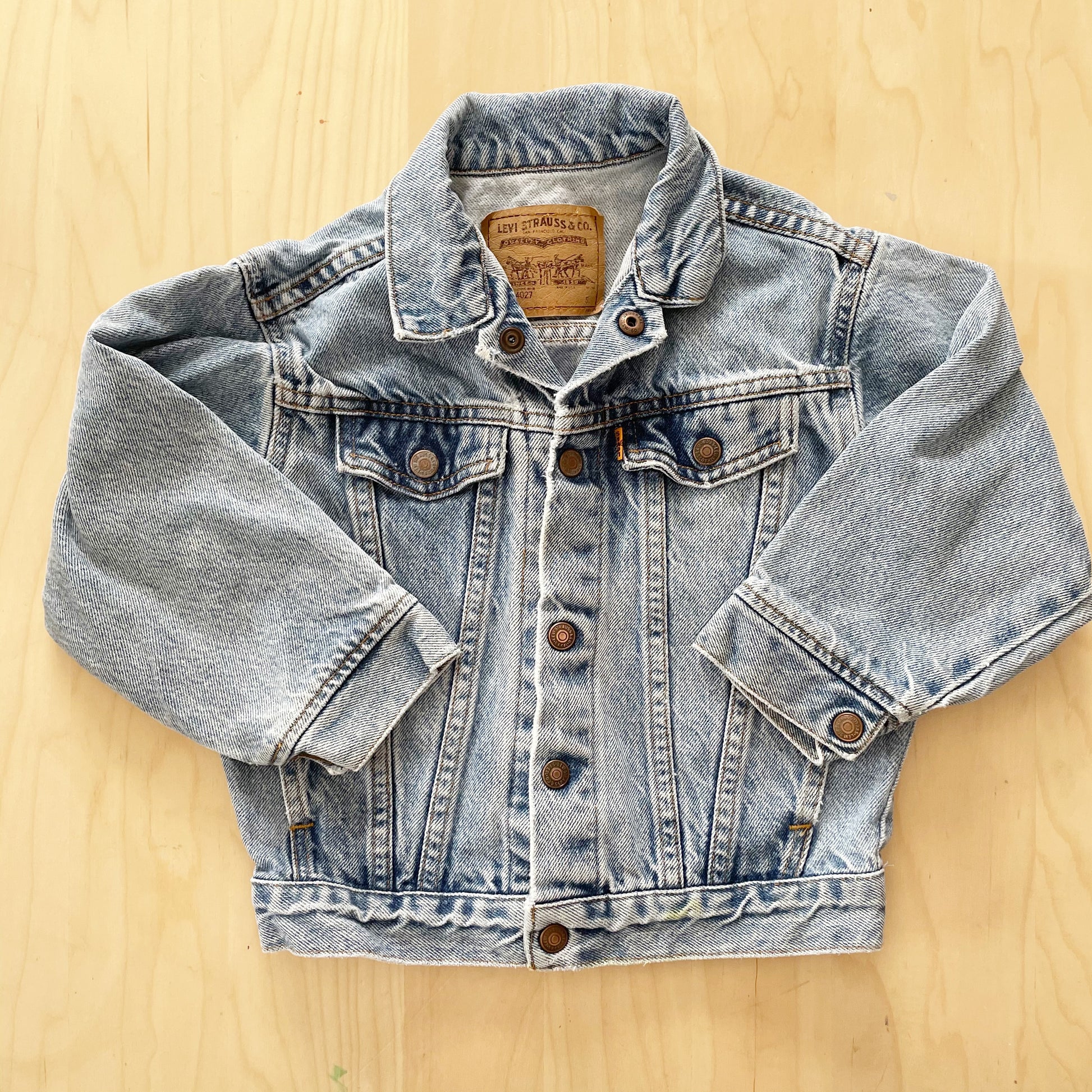 Vintage Levi’s Orange Tab Trucker Jacket - Yellow Clover Vintage Kids Clothes