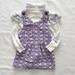 OshKosh Dala Horse Cord Skirtall Set - Yellow Clover Vintage Kids Clothes