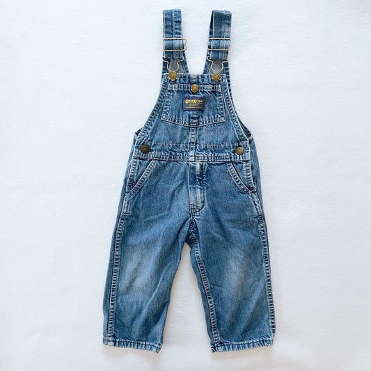 OshKosh Classic Denim Overalls - Yellow Clover Vintage Kids Clothes