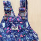 OshKosh Bunny Floral Print Overalls - Yellow Clover Vintage Kids Clothes