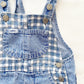 Lee Gingham Light Wash Shortalls • 3T