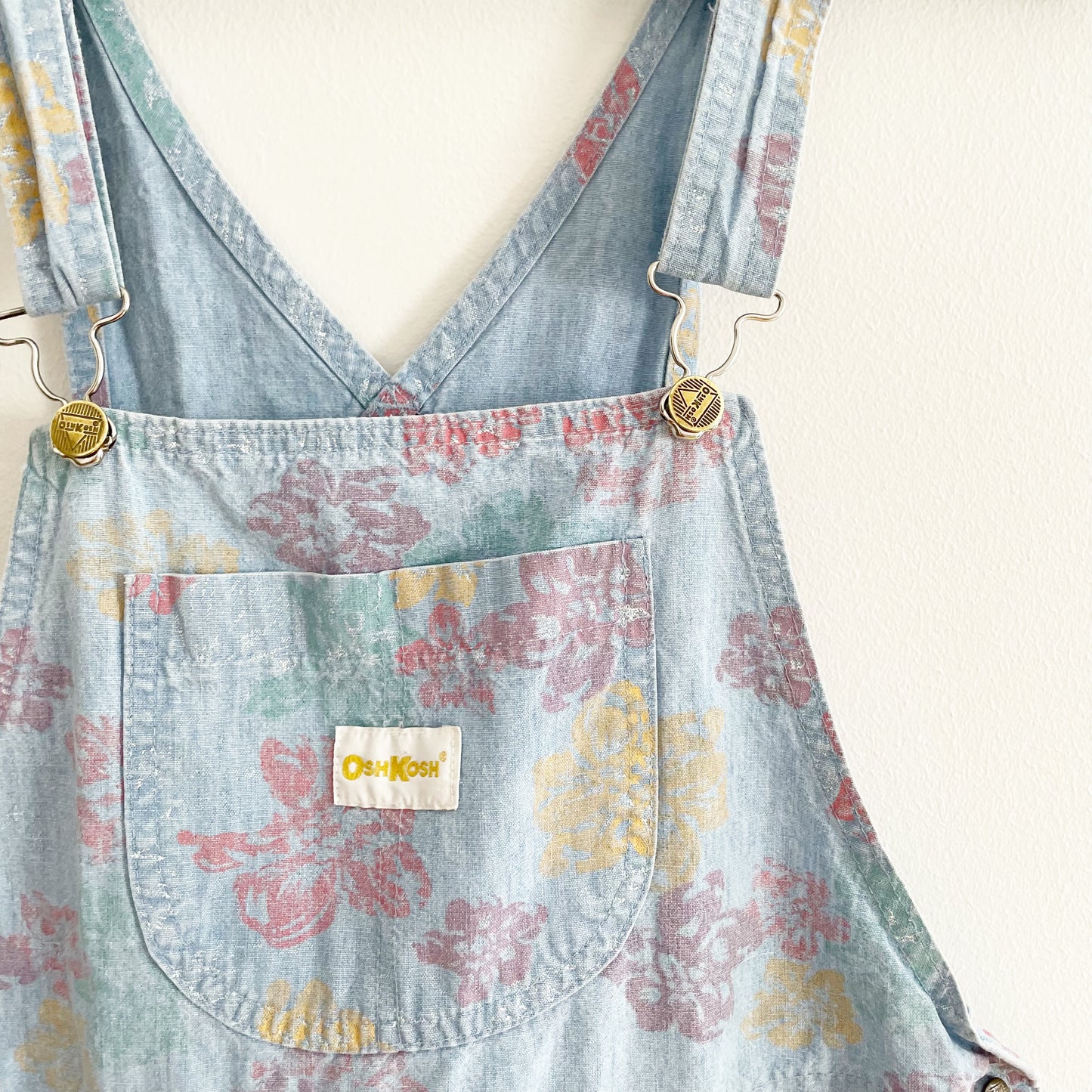 OshKosh Women’s Floral Chambray Shortalls