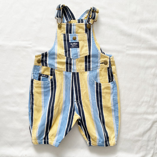OshKosh Cropped Baggy Cut Overalls - Yellow Clover Vintage Kids Clothes