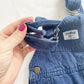 OshKosh Dark Blue Thin Striped Overalls - Yellow Clover Vintage Kids Clothes