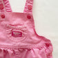 OshKosh Bubblegum Pink Shortalls - Yellow Clover Vintage Kids Clothes