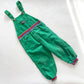 OshKosh Kelly Green Cuffed Overalls - Yellow Clover Vintage Kids Clothes