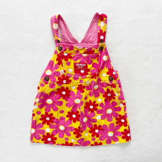 OshKosh Mod Daisy Skirtalls - Yellow Clover Vintage Kids Clothes