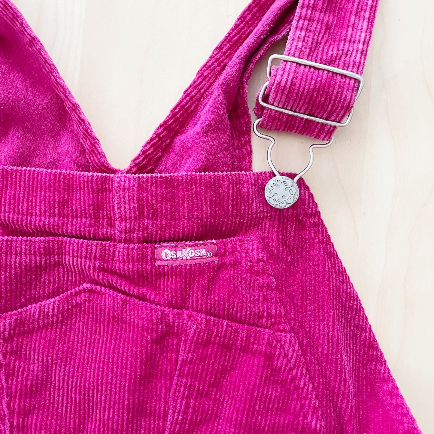 Vintage OshKosh Cranberry Cord Overalls