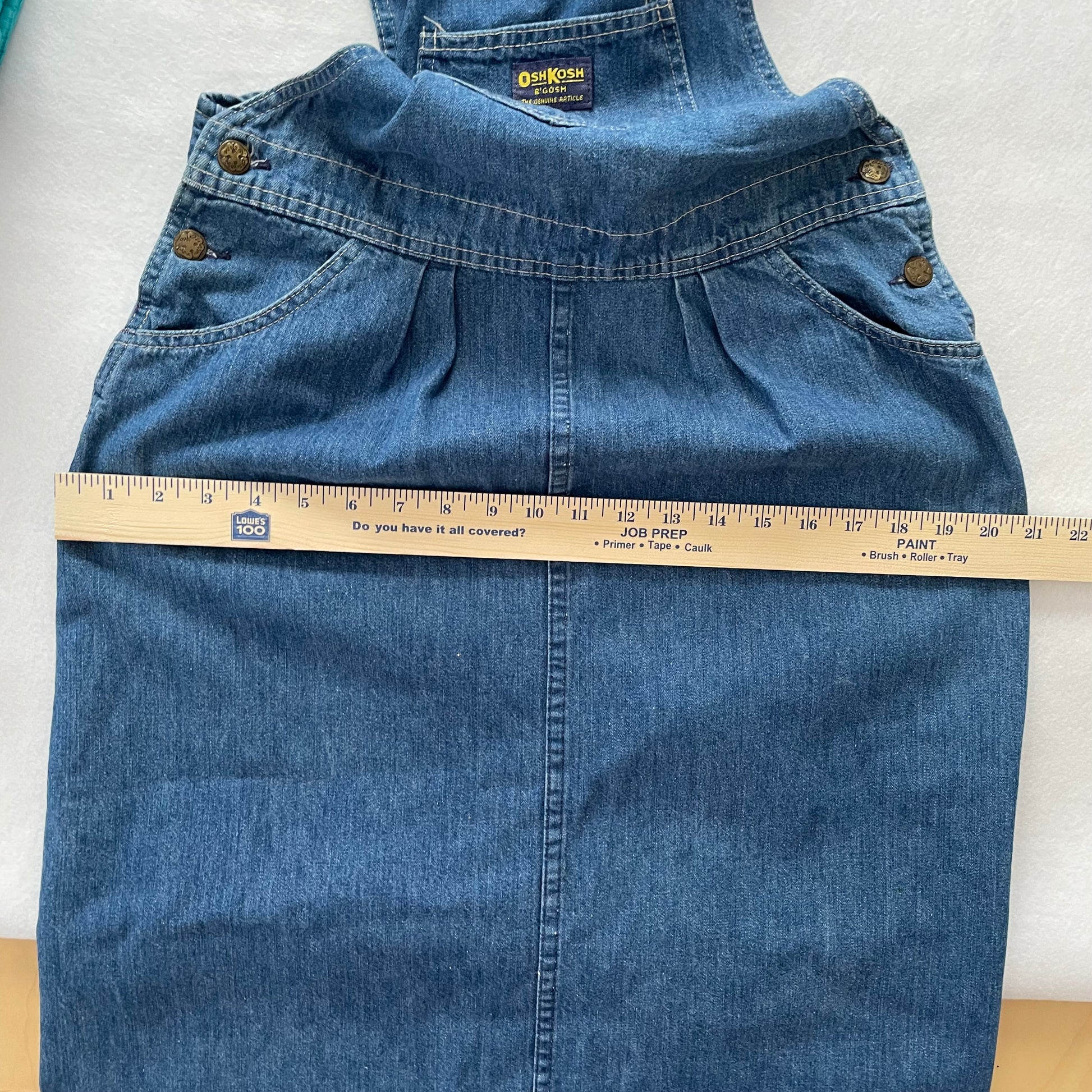 OshKosh Denim Skirtall - Yellow Clover Vintage Kids Clothes