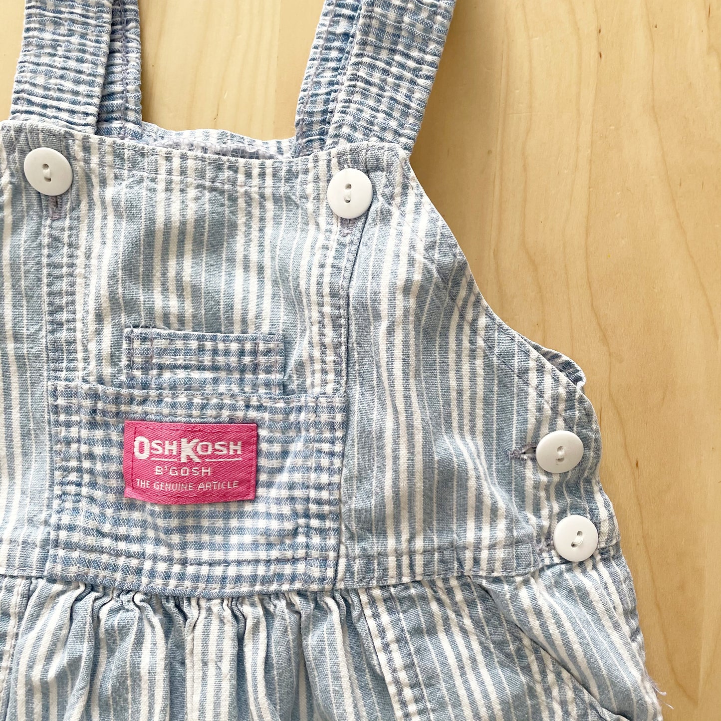 OshKosh Striped Gingham Bubble Overalls