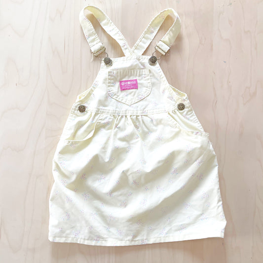 Vintage OshKosh Yellow Subtle Floral Skirtall - Yellow Clover Vintage Kids Clothes