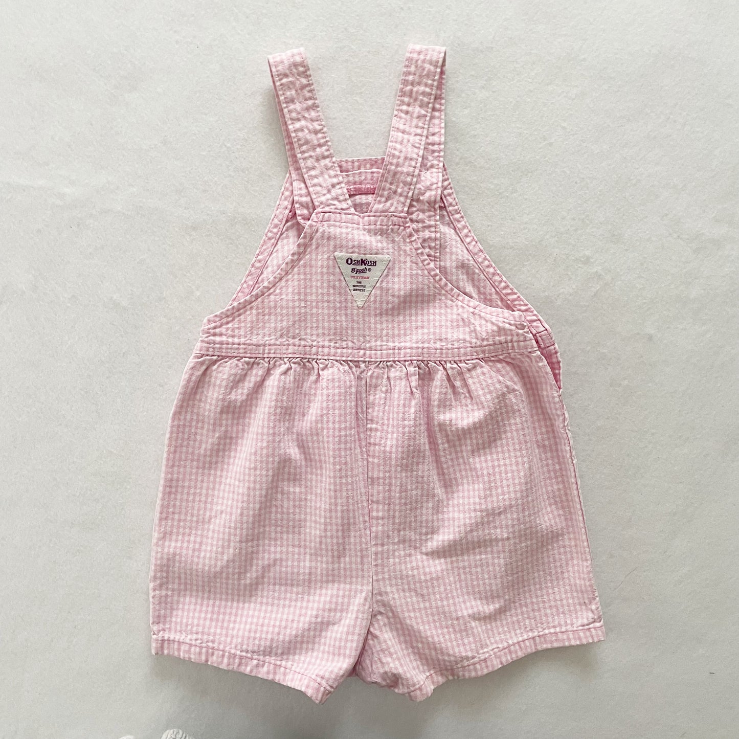 OshKosh Pink Gingham Shortalls