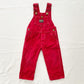 Vintage OshKosh Dark Red Cord Overalls