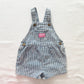OshKosh Acid Wash Hickory Stripe Shortalls - Yellow Clover Vintage Kids Clothes