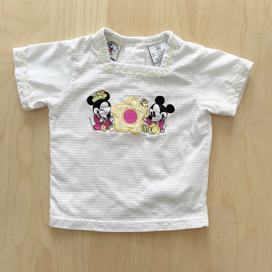 Baby Mickey & Co. Embroidered Daisy Top