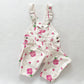 OshKosh Hibiscus Floral Overalls - Yellow Clover Vintage Kids Clothes