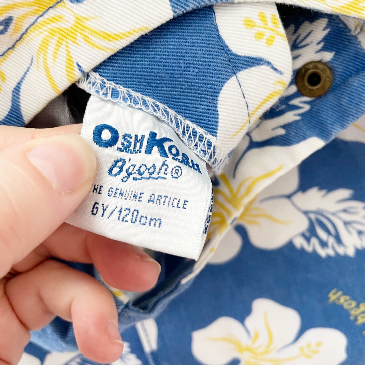 OshKosh Tropical Floral Side Tie Dress - Yellow Clover Vintage Kids Clothes