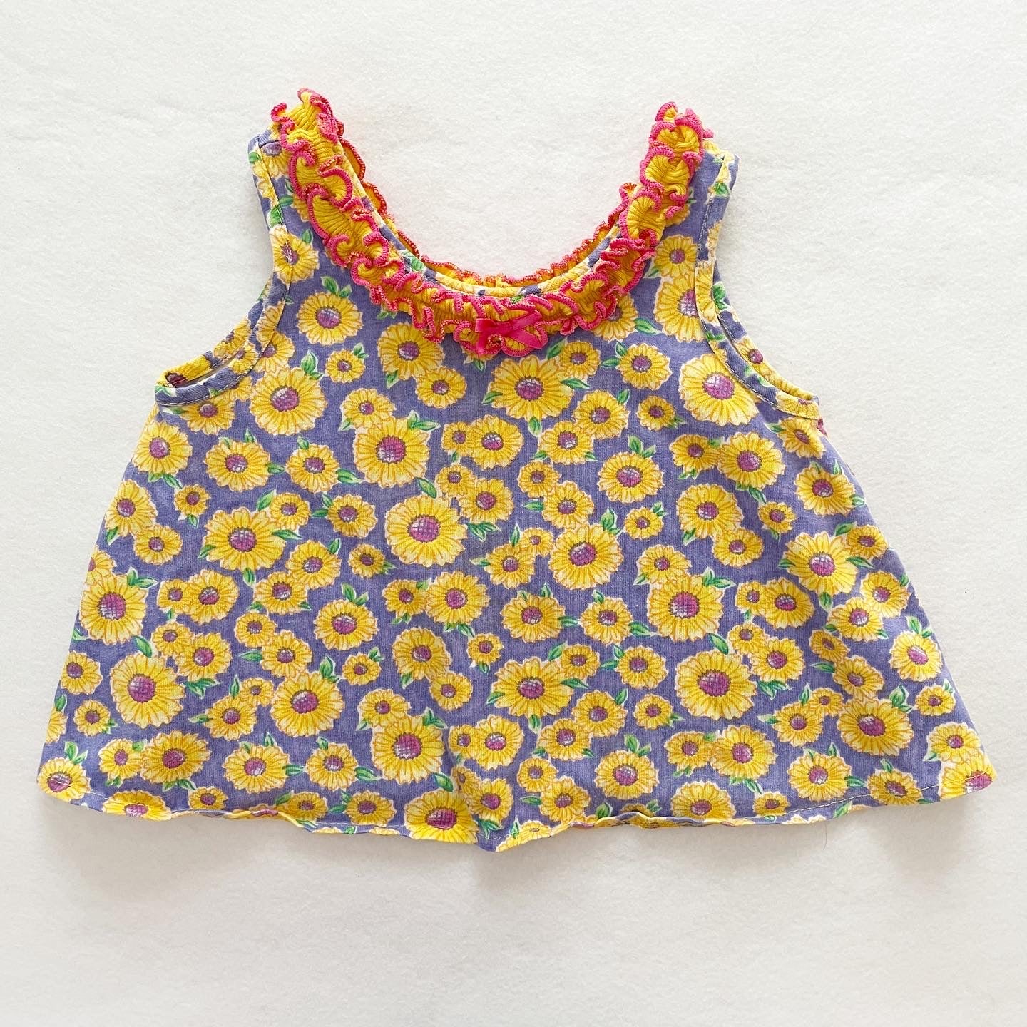 Sunflower Swing Tank Top - Yellow Clover Vintage Kids Clothes