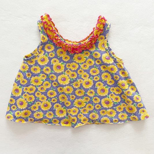 Sunflower Swing Tank Top - Yellow Clover Vintage Kids Clothes