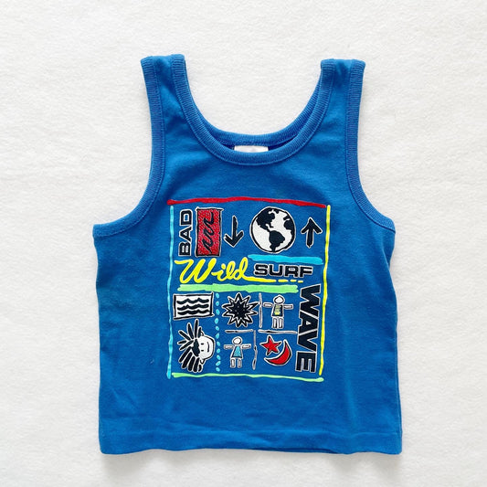 Buster Brown Surf Graphic Tee - Yellow Clover Vintage Kids Clothes