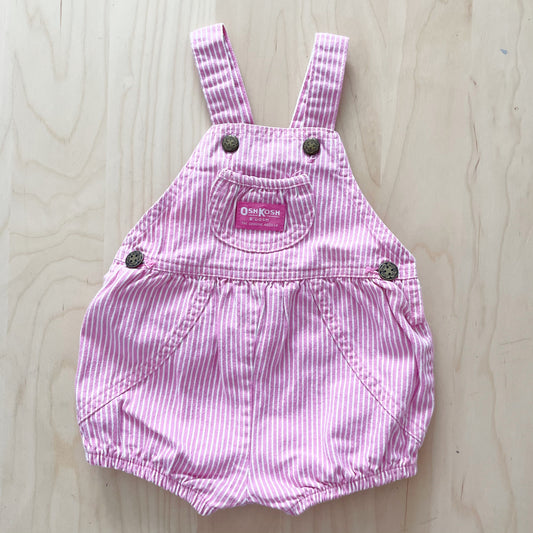 OshKosh Pink Engineer Stripe Bubble Overalls