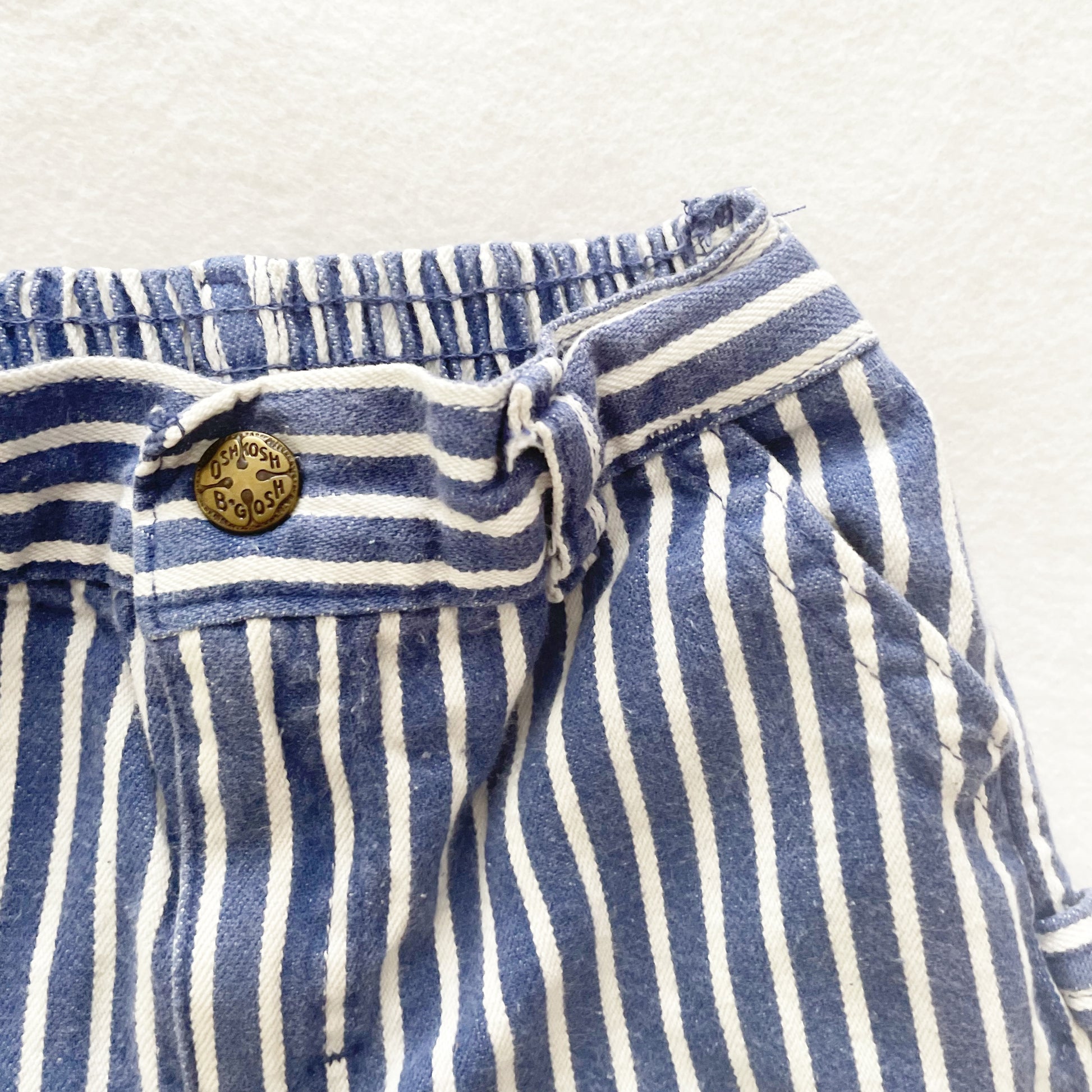 OshKosh Blue Stripe Pants - Yellow Clover Vintage Kids Clothes