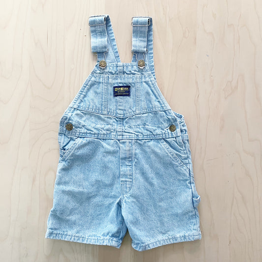 OshKosh Light Stone Wash Shortalls - Yellow Clover Vintage Kids Clothes