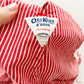 OshKosh Red Hickory Stripe Overalls - Yellow Clover Vintage Kids Clothes