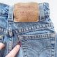 Levi’s 550 Medium Wash Shorts - Yellow Clover Vintage Kids Clothes