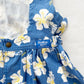 OshKosh Tropical Floral Side Tie Dress - Yellow Clover Vintage Kids Clothes