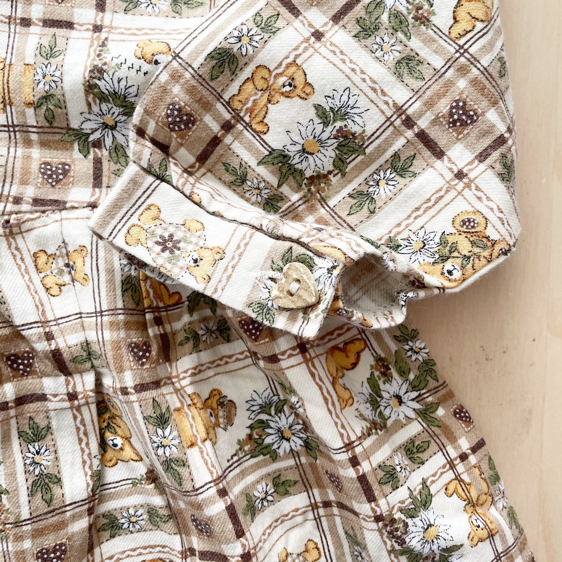 Vintage Teddy Bear Dress - Yellow Clover Vintage Kids Clothes