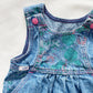 Lee Zoo Print Denim Pinafore Dress • 2T