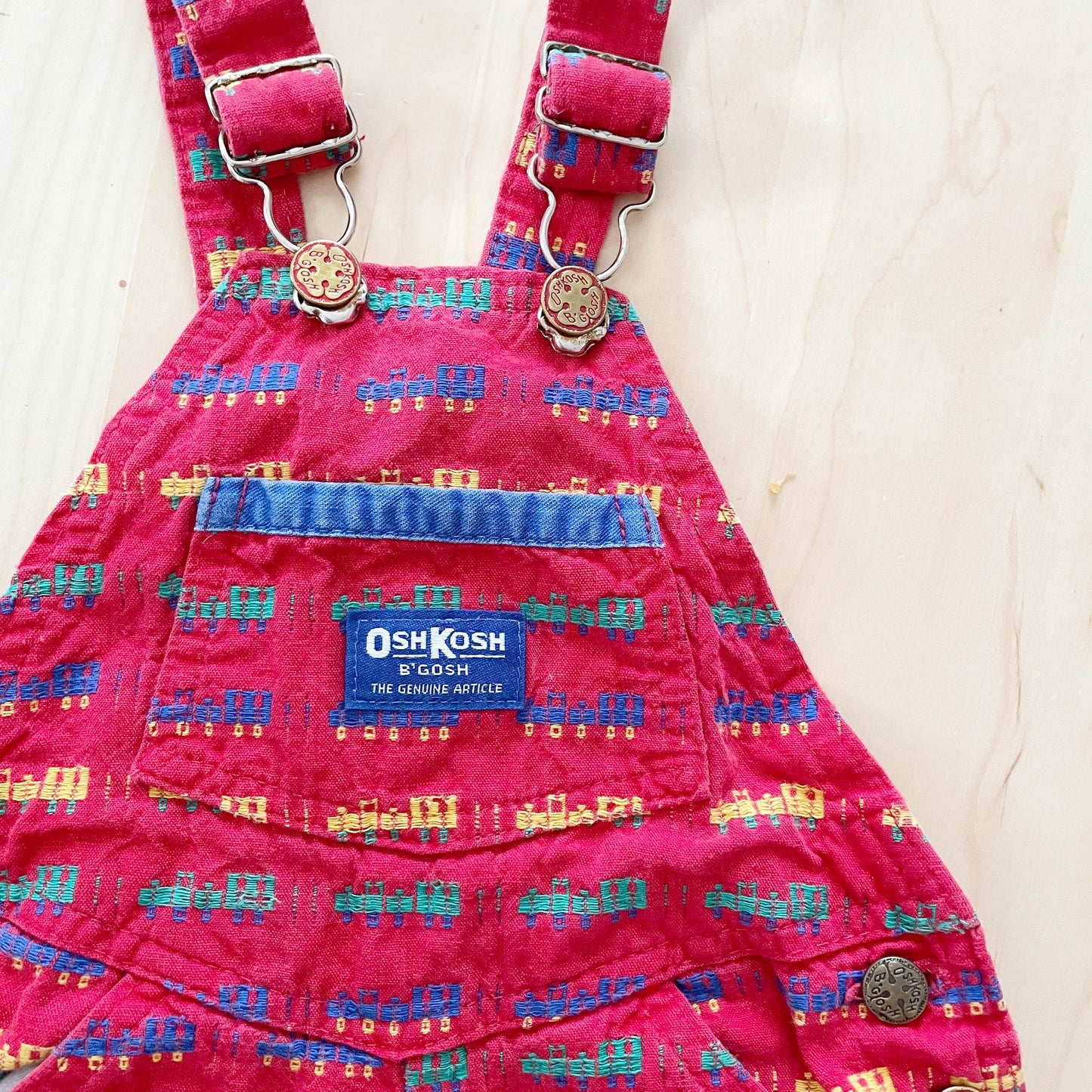 Vintage OshKosh Train Woven Overalls