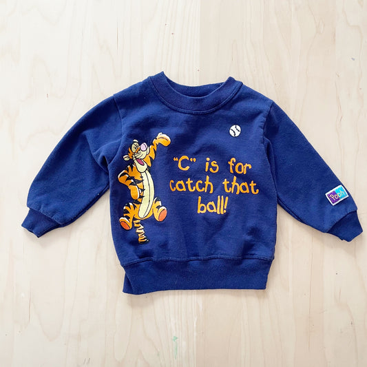 Vintage Tigger Baseball Sweatshirt - Yellow Clover Vintage Kids Clothes
