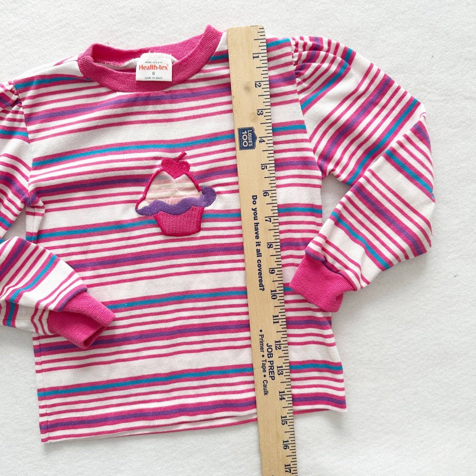 Healthtex Cupcake Striped Top - Yellow Clover Vintage Kids Clothes