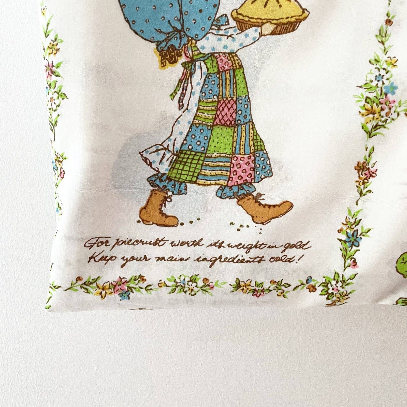 American Greetings Holly Hobbie Full Size Sheet Set - Yellow Clover Vintage Kids Clothes